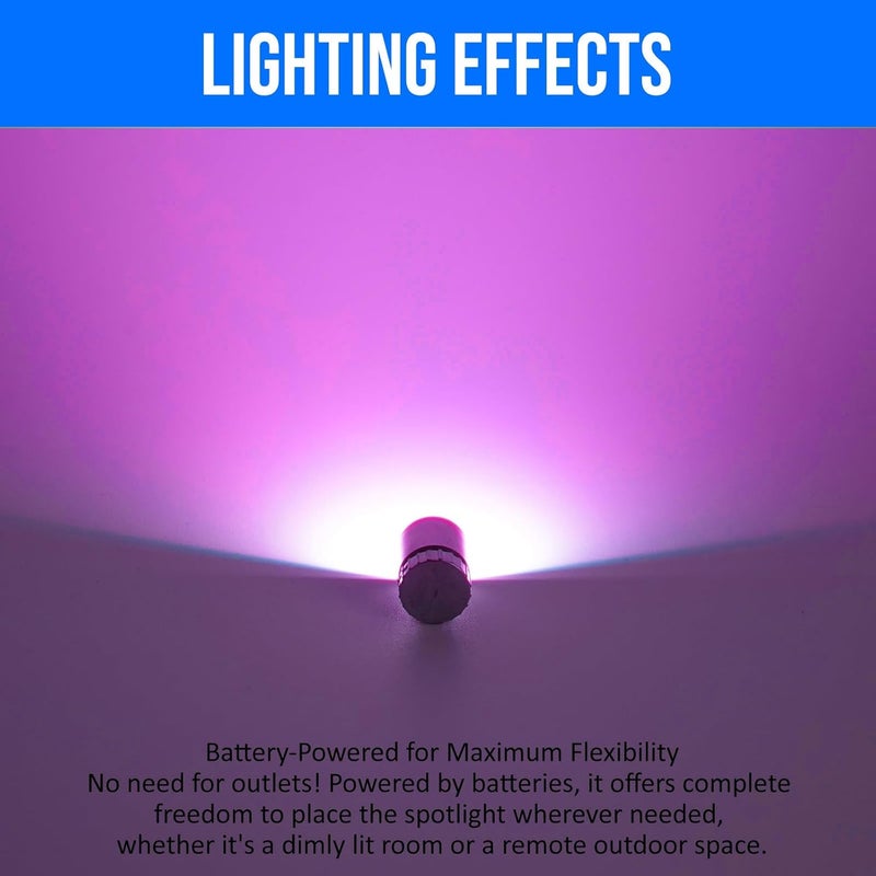 Taysing 20 Pack Small Spotlight Battery Operated LED Lights Cordless Miniature Spot Light for Artwork, Paintings, Jewelry, Display Cases, handicrafts, Models, Toys, Puzzles(Pink) - Image 4